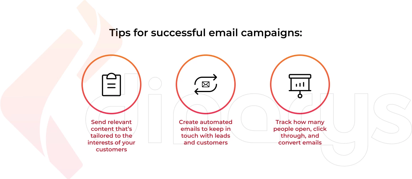 Follow these tips for successful email campaigns: